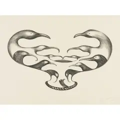 Untitled by Bill Hammond, 2000, lithograph, ed. 27/30, sold Apr 2025