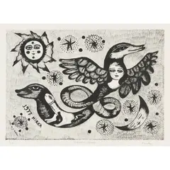Mirka Mora, Serpent's Dream, 1977, lithograph, ed. 3/12