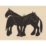 Eric Anchor Thake, The Wrong Horse, 1955, linocut