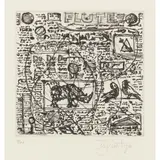 William Kentridge, Newspaper, 2007, aquatint etching, ed. 3/20