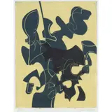 John Coburn, Untitled, c.1960, etching with ink additions, ed. A/P