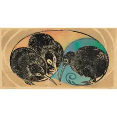 Ma Mahood, Conference, 1970, linocut