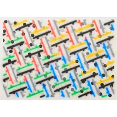 Howard Arkley, Weaving, 1980, synthetic polymer paint, ink and graphite on paper