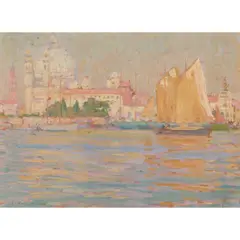 Venice by E. Phillips Fox, oil on panel, sold Mar 2025