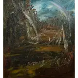 Arthur Boyd, Landscape with Rainbow, 1973, oil on canvas