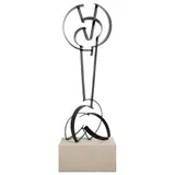 Lenton Parr, (Abstract Form), c.1990s, powder coated steel on marble base