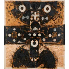 Turtle (The Campion Series) by Leonard French, c.1960s, enamel on paper laid on board, sold Mar 2025