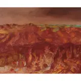 Sidney Nolan, Central Australian Landscape, 1953, oil on composition board
