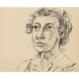 Arthur Boyd, (Portrait of a Woman) c.1944-7, ink on paper