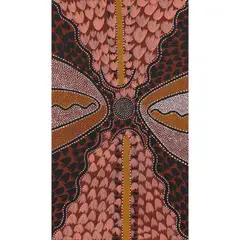; (1927-2015) (Language group: Anmatyerr) by Kaapa Tjampitjinpa And Billy Stockman Tjapaltjarri, synthetic polymer paint on composition board, sold Mar 2025