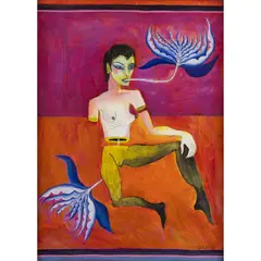 Del Kathryn Barton, Luminescence Within Impermance, 1998, oil on canvas