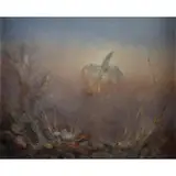 Helen Lempriere, A Desert Dawn, mixed media on board