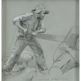 Hans Heysen, Sawyer at Work