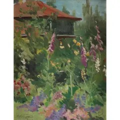 House with Red Roof, Lilydale by Helen Lempriere, 1940, oil on board, sold Dec 2024