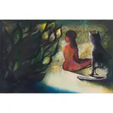 Charles Blackman, (Nude and Cat)