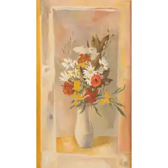 Justin O'Brien, (Still Life with Flowers), oil on board