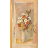 Justin O'Brien, (Still Life with Flowers), oil on board