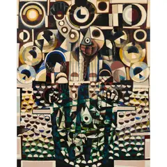 Leonard French, Untitled, c.1960, enamel on composition board