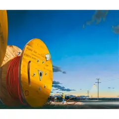 Peter Smets, Cable Reel, oil on canvas