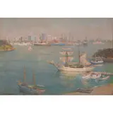 James Ranalph Jackson, Sydney Harbour, oil on canvas on board