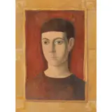 Justin O'Brien, (Portrait of a Young Man), oil on board
