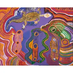Barney Wangin, (Language group: Pitjantjatjara), synthetic polymer paint on canvas