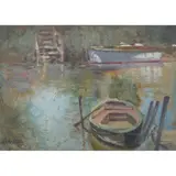 Sara Levi, The Ferry Boat, 1920, oil on board