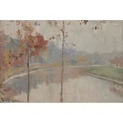 Mary Meyer, (Yarra River), oil on canvas