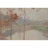 Mary Meyer, (Yarra River), oil on canvas