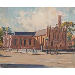 Dora L. Wilson, St Francis's Old Cathedral, c.1944, oil on canvas laid on board
