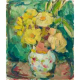 Peggy Crombie, Flowers in a Jug, 1946, oil on board