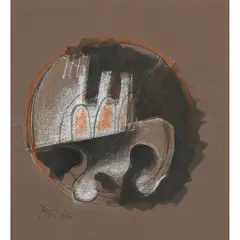 Norma Redpath, Untitled (Study for Sculpture), 1966, pastel, ink and wash on paper