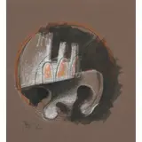 Norma Redpath, Untitled (Study for Sculpture), 1966, pastel, ink and wash on paper