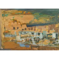 Judy Cassab, Abstract, 1972, oil on board