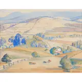 Eveline Winifred Syme, Towards the Otways, watercolour on paper