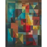 Roma Thompson, Geometric Composition II, 1990, oil on board, double-sided