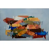 Dorothy Braund, (Wrapped Lollies), 1974, oil on board