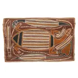 Don Gundinga, Bandam – The Long Necked Tortoise, natural pigments on bark