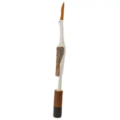 Sabo Tipiloura, Bird Pole, natural pigments on carved wood