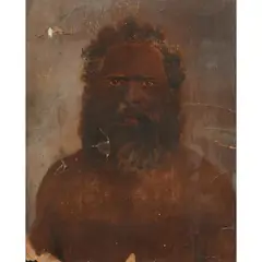 Sigfrid Flodin, Portrait of King Mickey Johnson (1834-1906), c.1880, hand coloured photograph