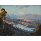 Ernest Buckmaster, Silvan Dam, oil on canvas