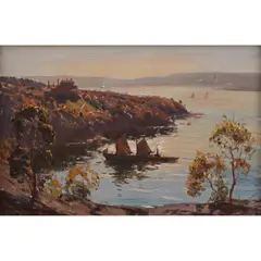 James Ranalph Jackson, Taylors Bay, Sydney Harbour, oil on canvas