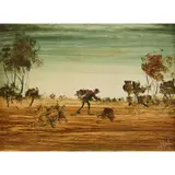 Pro Hart, The Trapper, oil on board