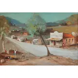 Ric Elliot, Swagman's Rest (Banjo Patterson Series), 1971, oil on masonite