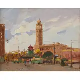 Alan Douglas Baker, Central Railway Square,, c.1945, oil on board