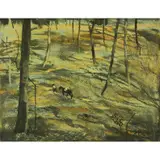 Ray Crooke, Stockman, oil on board