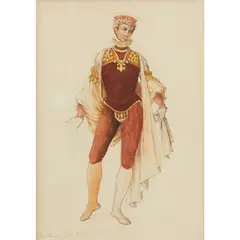 Loudon Sainthill, Costume Design, watercolour and pencil on paper
