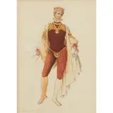 Loudon Sainthill, Costume Design, watercolour and pencil on paper
