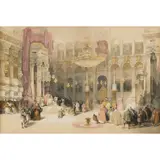 David Roberts, Greek Church of the Holy Sepulchre, Jerusalem, hand coloured lithograph