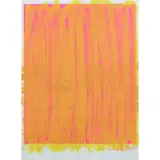Katharina Grosse, Untitled (Orange), 1998, screenprint, unique